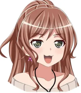 😼 Anime, Garota, Desenho animado, Personagem, Ilustração telegram sticker