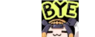 👋 BYE Anime, Tschüss, Winken, Figur telegram sticker