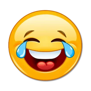 😂 Emoji, Risa, Lágrimas de alegría, Feliz, Cara sonriente, Reacción whatsapp sticker