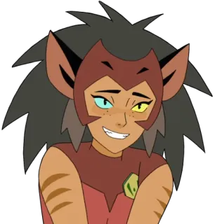 😇 Catra She-Ra and the Princesses of Power cartoon, animated, character, Catra, She-Ra, Netflix, princess telegram sticker