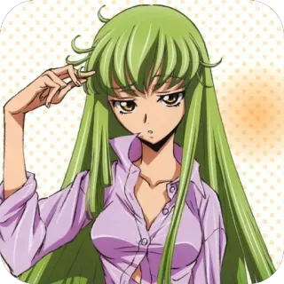 🫥 C.C. Code Geass whatsapp sticker
