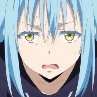 😓 Rimuru Tempest That Time I Got Reincarnated as a Slime Аниме, Исекай, Слизь, Римуру, TenseiSlime, Манга telegram sticker