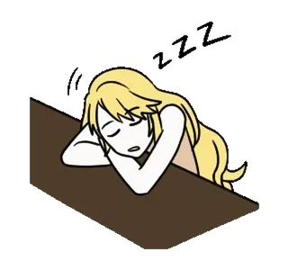 😴 ZZZ dormir, fatigué, sieste, zz, repos, dessin animé whatsapp sticker