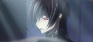 😐 Lelouch Lamperouge Code Geass Anime, Lelouch, Code Geass, schwarze Haare, ernst telegram sticker