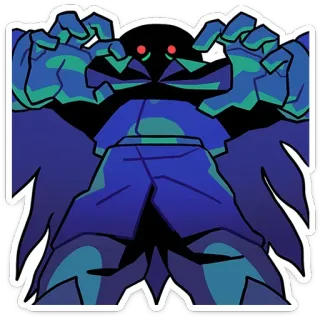 👻 mostro, fantasy, creatura, oscuro, minaccioso telegram sticker