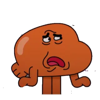😕 Darwin Watterson The Amazing World of Gumball Cartoon, Fisch, Orange, Darwin, The Amazing World of Gumball, animiert whatsapp sticker
