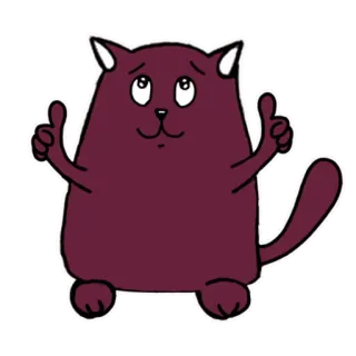 👍 Katze, Tier, Daumen hoch, Cartoon, Süß, Sticker telegram sticker