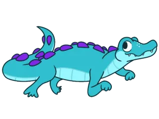 🐊 alligator, crocodile, reptile, animal, dessin animé, mignon whatsapp sticker