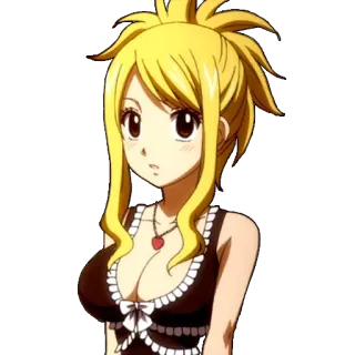 😎 Lucy Heartfilia Fairy Tail anime, fairy tail, lucy heartfilia, blonde, cartoon telegram sticker