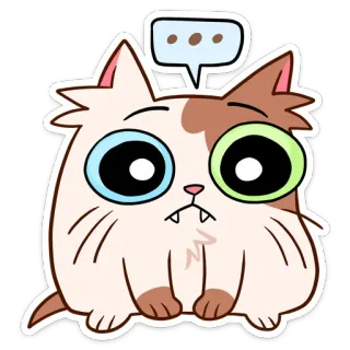 🫥 ... Katze, süß, Sticker, Tier, flauschig, Cartoon, Haustier telegram sticker
