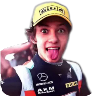 😎 idiot, langue, pilote, formule 1, fête whatsapp sticker