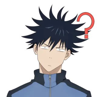 😳 Anime, Signo de interrogación, Confundido, Expresión, Dibujo animado, Pensando whatsapp sticker
