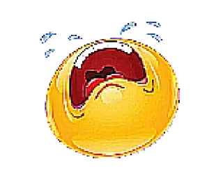 😭 表情符号, 笑, 哭, 情感, 黄色, 脸 telegram sticker