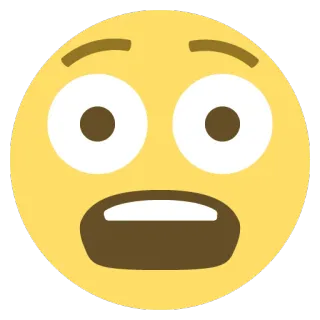 😨 emoji, schock, überraschung, gesichtsausdruck, gelbes gesicht whatsapp sticker
