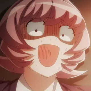 😱 Komi Shouko Komi Can't Communicate アニメ, マンガ, 古見さんは、コミュ症です。, 古見硝子, 怖い, ショック, 不安 telegram sticker