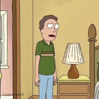 🤔 Jerry Smith Rick and Morty Jerry Smith, Rick et Morty, Dessin animé, Animation pour adultes, Comédie, Série TV telegram sticker