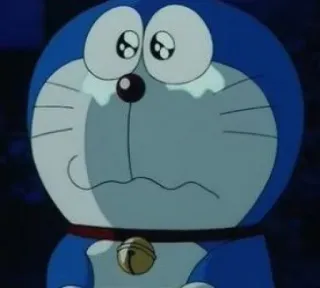🥺 Doraemon Doraemon, Phim hoạt hình, Anime, Khóc, Buồn, Mèo máy whatsapp sticker