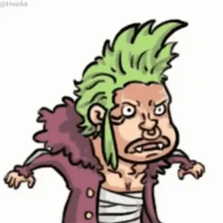 😱 personaje, dibujos animados, anime, pegatina telegram sticker