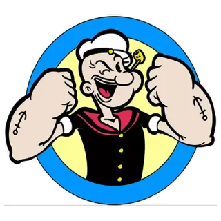 💪 Popeye desenho animado, marinheiro, Popeye, personagem, animação whatsapp sticker