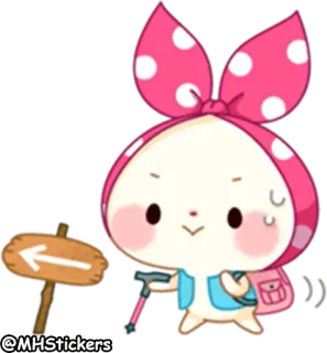 💪 dibujos animados, mono, caminando, viajes, mochila, señal, personaje, flecha whatsapp sticker