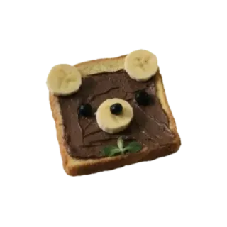 🍪 음식, 토스트, 곰, 디저트, 달콤한 telegram sticker