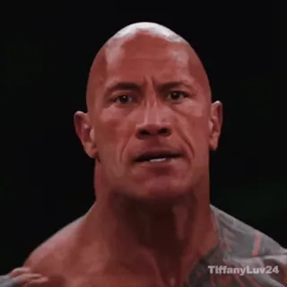 ☝️ Dwayne Johnson acteur, catcheur, the rock, chauve, sérieux whatsapp sticker