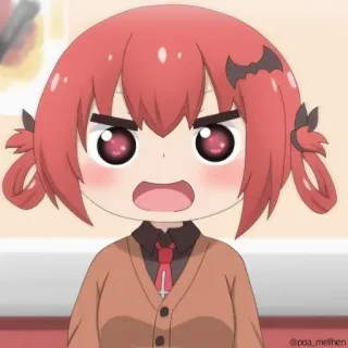 🙁 Satania Gabriel DropOut アニメ, サターニャ, ガヴリールドロップアウト, 漫画, 怒り, 悪魔 telegram sticker