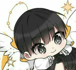 📖 Anime, Manga, Ángel, Alas, Kawaii, Lindo whatsapp sticker