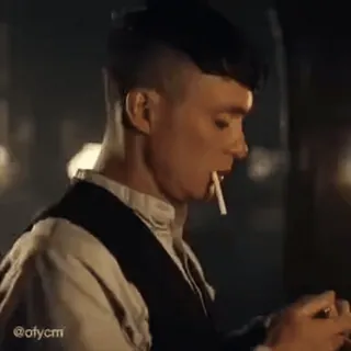 🎈 Thomas Shelby Peaky Blinders Zigarette, Rauchen, Thomas Shelby, Peaky Blinders, TV Serie, Drama, Charakter telegram sticker