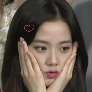 💗 Frau, Herz, Porträt, niedlich, K-Pop telegram sticker