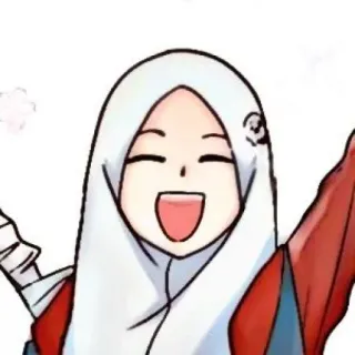 🌺 Hijab, Anime, Islam, Musulmano, Personaggio, Donna, Ragazza, Cartone animato whatsapp sticker
