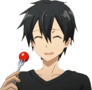 😅 Kirito Sword Art Online Anime, Sword Art Online, Kirito, Tomate, Joyeux, Souriant whatsapp sticker