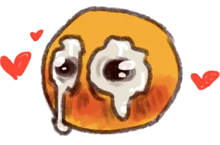 😘 emoji, crying, sad, heart, cute, kawaii telegram sticker