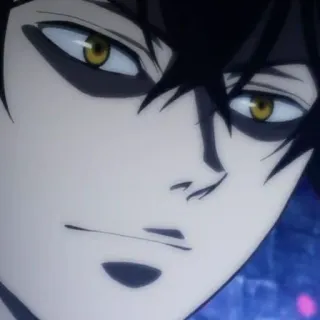 💛 Anime, Homem, Sério, Retrato, Sorriso irônico, Masculino telegram sticker