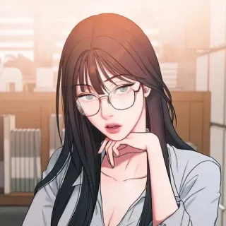 🥀 mujer, gafas, anime, ilustración, oficina, bonita, chica telegram sticker