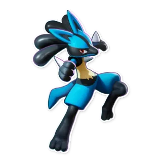 ⚪️ Lucario Pokemon Lucario, Pokémon, Jeu vidéo, Anime, Pose de combat telegram sticker
