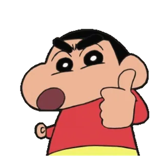 👍 Shin-chan Crayon Shin-chan anime, cartoon, crayon shin-chan, shin-chan, thumbs up, character telegram sticker