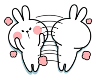 😲 conejo, conejito, lindo, animal, pegatina, dibujo animado, enojado whatsapp sticker