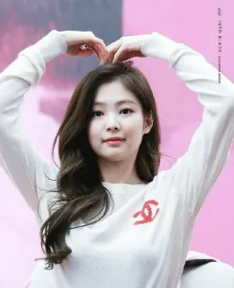 🦋 ONE INTO BLACK woman, korean, portrait, celebrity, person, girl, pose telegram sticker
