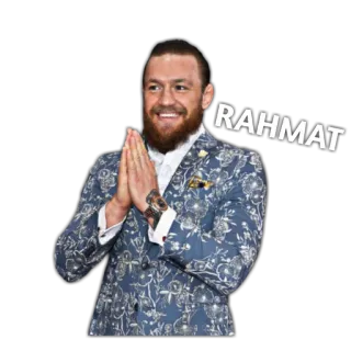 👑 RAHMAT мужчина, костюм, человек, индо-тихоокеанский, уважение, намасте, приветствие whatsapp sticker