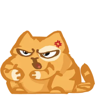 👊 cat, middle finger, offensive, angry, cartoon, sticker telegram sticker