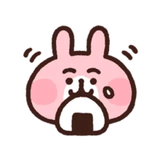 🍙 Hase, Cartoon, Niedlich, Rosa, Tier telegram sticker