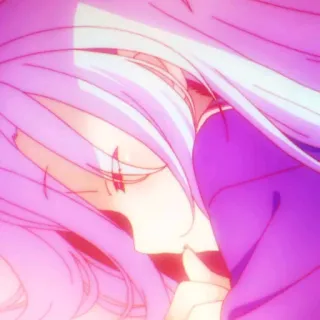 😴 anime, tóc hồng, cô gái, hoạt hình whatsapp sticker