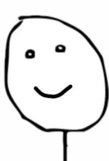 🌟 человечек, рисунок, мультик, простой, лицо telegram sticker