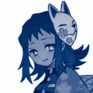 ✉️ Makomo Demon Slayer Anime, Makomo, Demon Slayer, Maska lisa telegram sticker