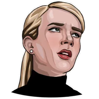 😫 mujer, rubia, expresión, retrato, pegatina telegram sticker