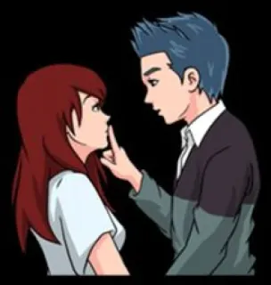 🤫 การ์ตูน, คู่รัก, ความรัก, ความโรแมนติก, ความสัมพันธ์ telegram sticker