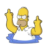 The Simpsons @TgEmojis telegram emojis 🖕