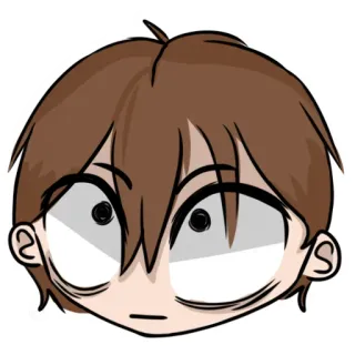 😳 kreskówka, anime, zszokowany, twarz, wyraz, zaskoczony whatsapp sticker