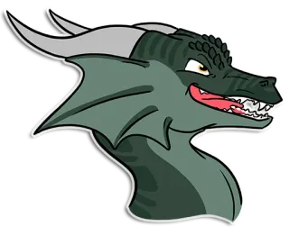 😆 dragão, fantasia, criatura, réptil telegram sticker